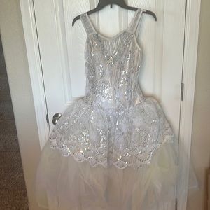 White and silver ballet costume